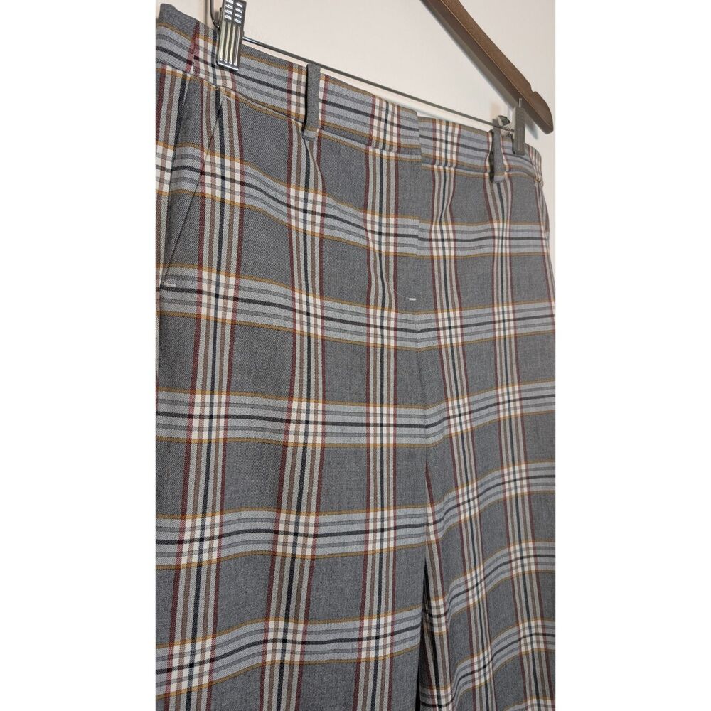 J.Crew Peyton Plaid High Rise Wide Leg Crop Pants 12 Academia Preppy Old Money - Picture 6 of 11